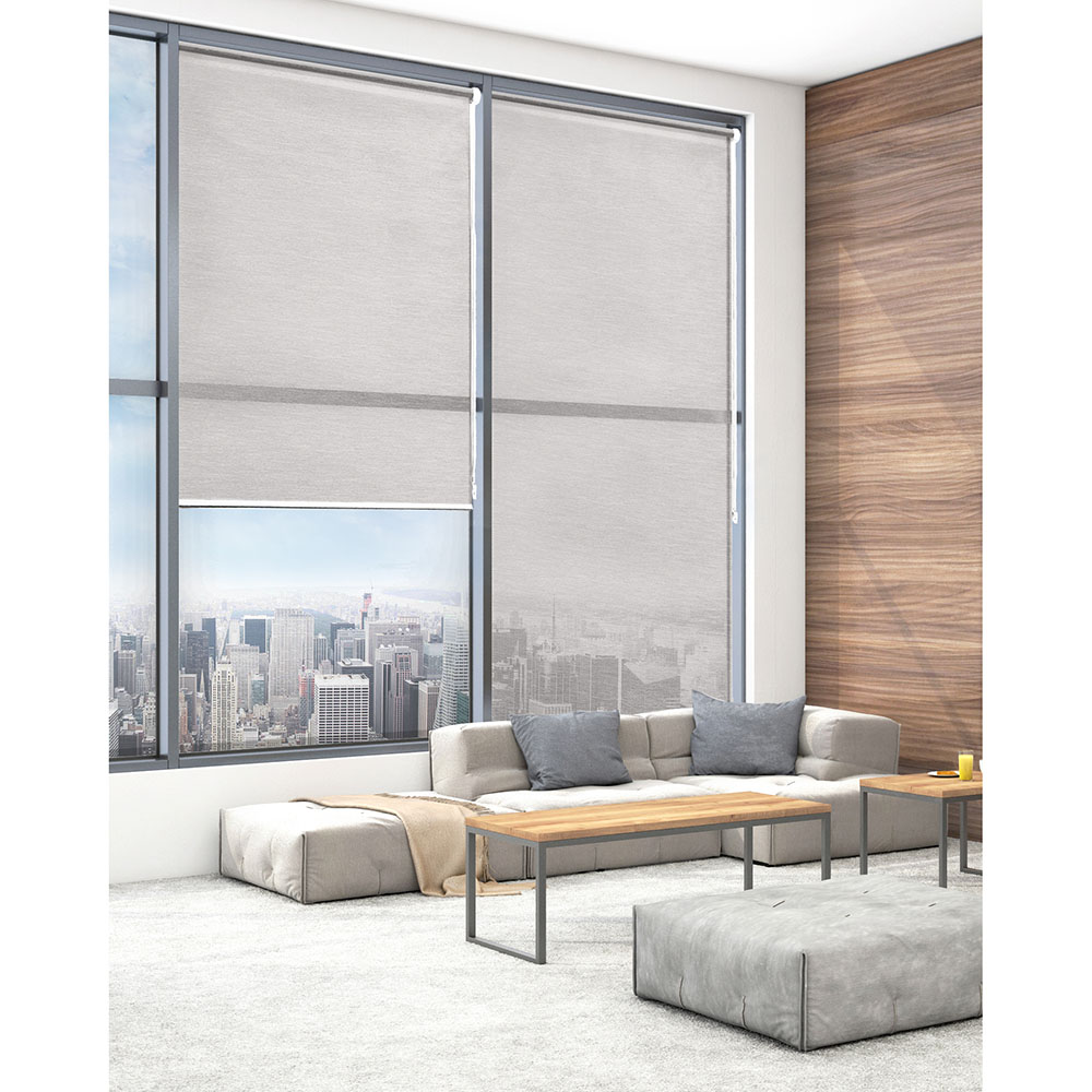 Modern open plan office interior Image description